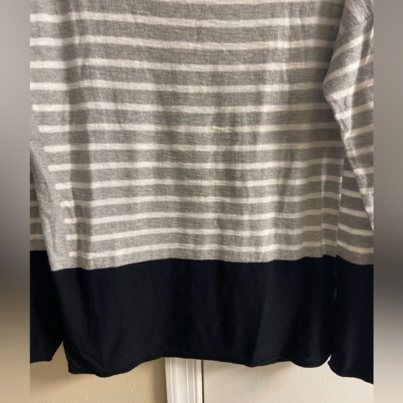 Vince striped colorblock slub sweater pullover crewneck Large - Picture 5 of 8